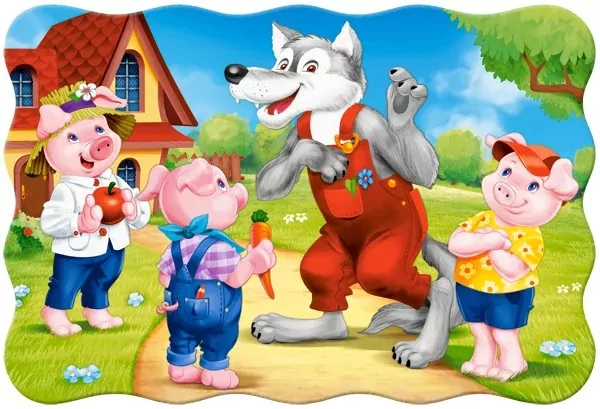 Puzzle 20 maxi. Trzy małe świnki. C-02399 - tantis.pl
