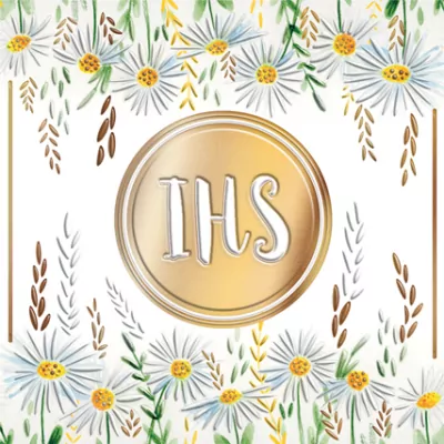 Karnet KW Komunia. Stokrotki IHS