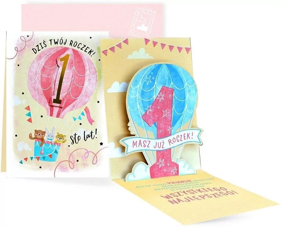 Karnet B6 Urodziny Roczek - tantis.pl