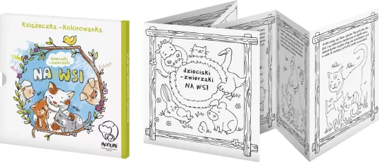 Dzieciaki-Zwierzaki na wsi. Książeczka-kolorowanka