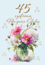 Kartka okolicznościowa Rocznica ślubu 45