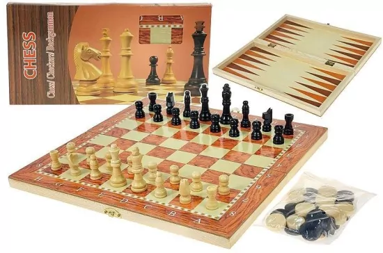 Szachy drewniane