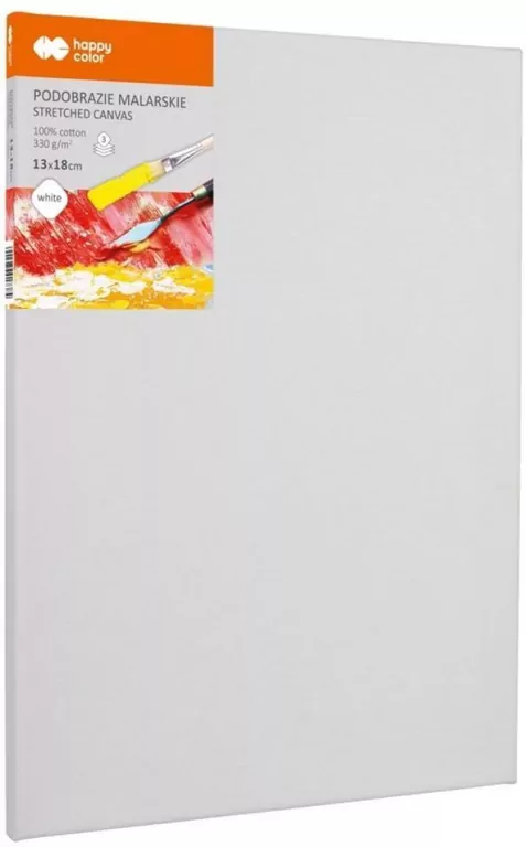 Podobrazie bawełniane 13x18cm białe HAPPY COLOR - tantis.pl