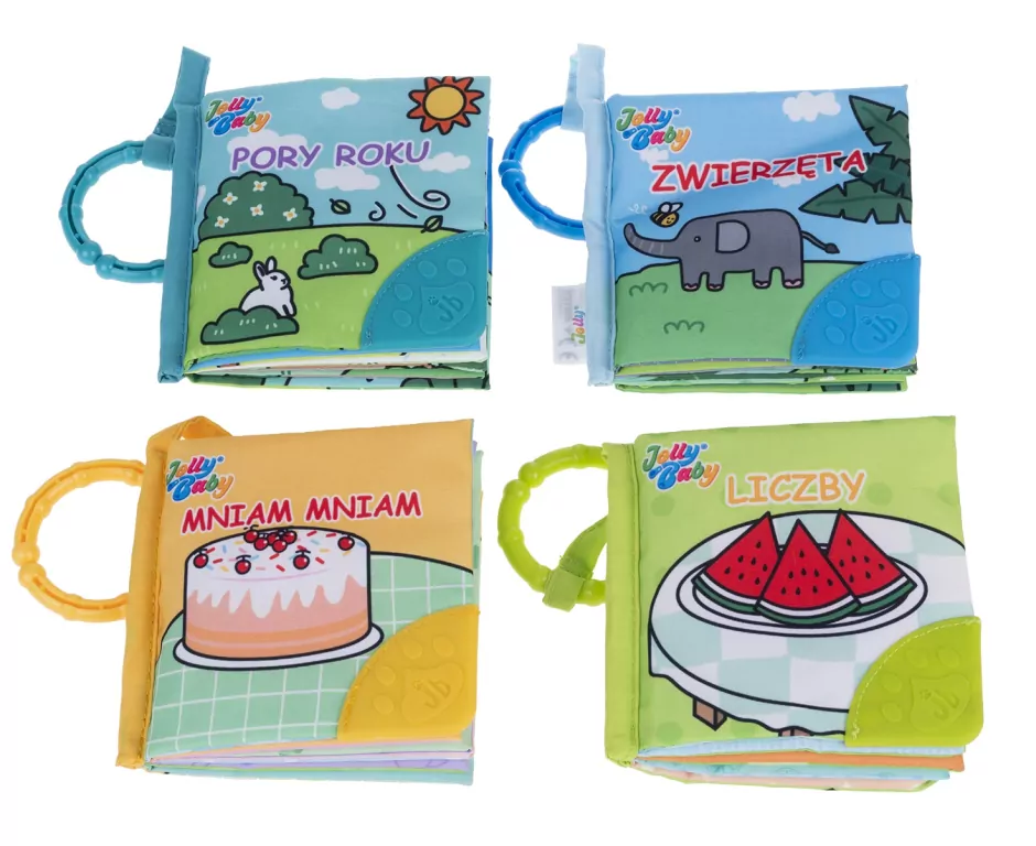 Książeczki gryzaki 4w1. Jolly Baby - tantis.pl