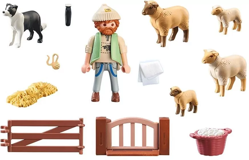 Młody owczarz z owcami. Country 71444 - tantis.pl