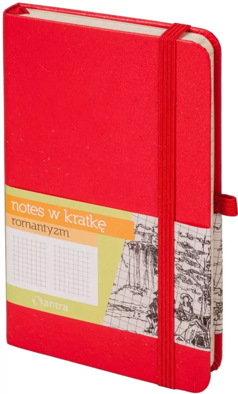 Notes A6 Kratka Romantyzm Czerwony ANTRA - tantis.pl