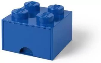LEGO(R) pojemnik klocek z szufladą czwórka niebieski - tantis.pl
