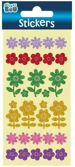 Naklejki Sticker BOO brokatowe kwiaty - tantis.pl