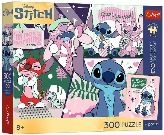Puzzle 300 Lilo & Stitch + plakat TREFL - tantis.pl