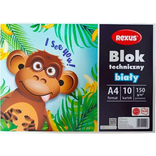 Blok techniczny biały. A4/10 kartek - tantis.pl