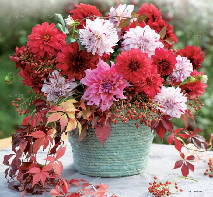 Kalendarz 2026 reklamowy Bukiety kwiatów - tantis.pl