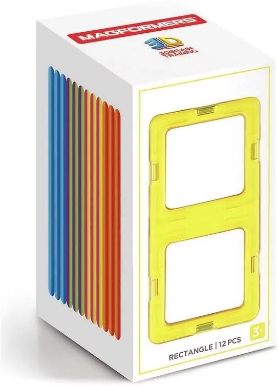 Klocki magnetyczne 3D. Magformers. Prostokąty. 12 elementów - tantis.pl
