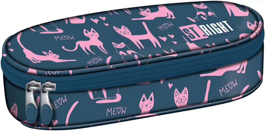 Piórnik saszetka usztywniona. Lazy Cats - tantis.pl