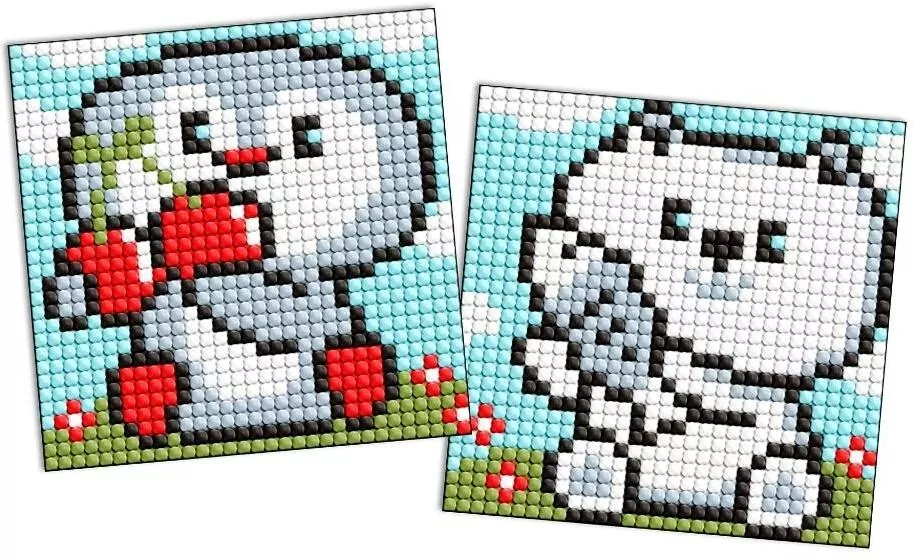 Diamentowa mozaika Kids magnes - Pingwin i.. 9x9cm - tantis.pl