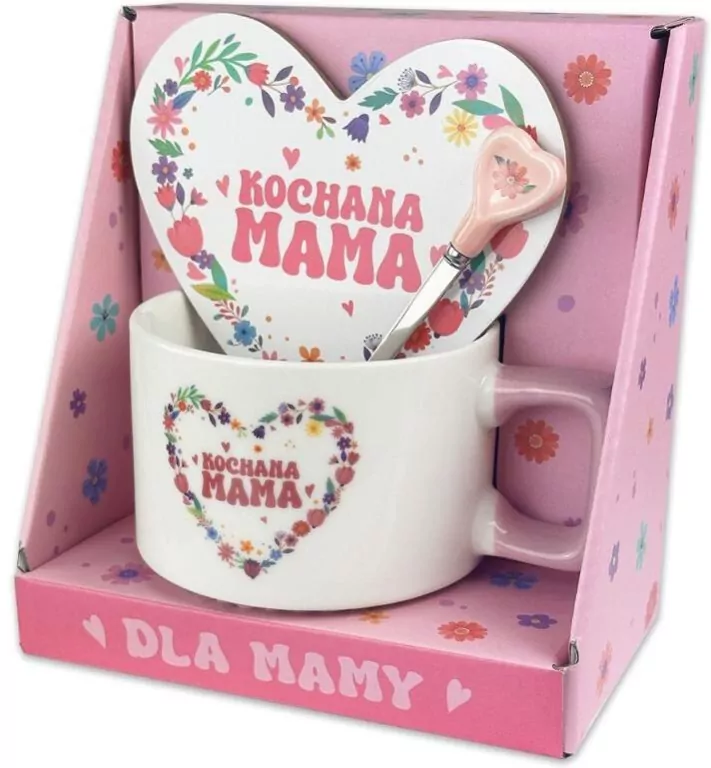 Zestaw Kubek z łyżeczką - Najlepsza Mama - tantis.pl