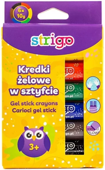 Strigo. Kredki żelowe w sztyfcie - tantis.pl