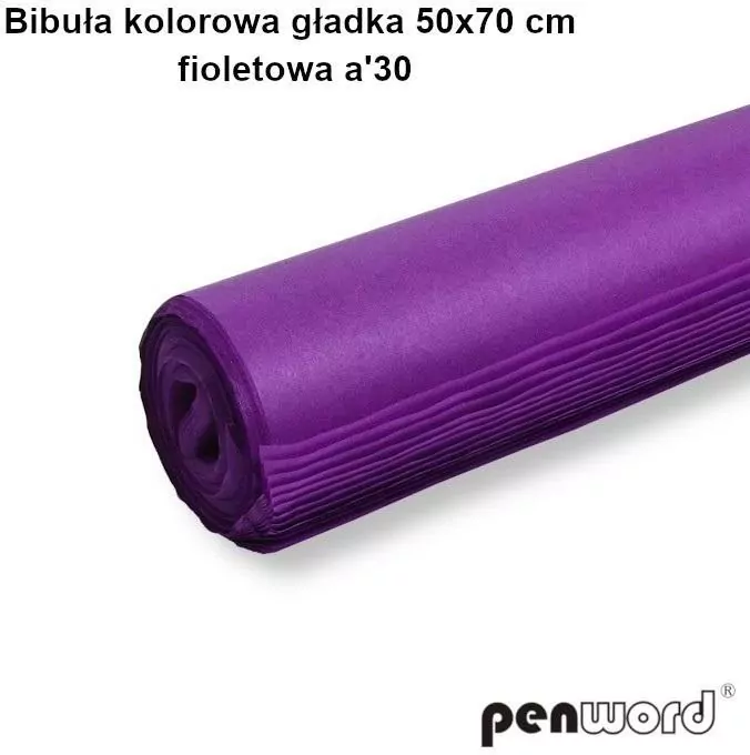 Bibuła kolorowa gładka fiolet 50x70cm 30 arkuszy - tantis.pl