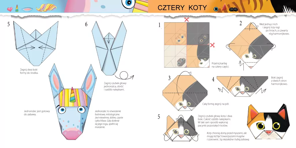 Moje pierwsze origami. Pacynki - tantis.pl