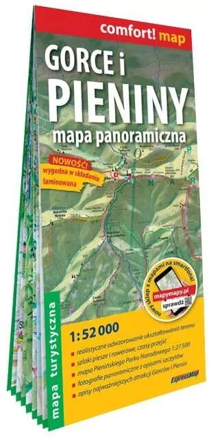 Gorce i Pieniny. Mapa panoramiczna. 1:52 000 - tantis.pl