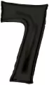 Balon foliowy cyfra 7 satynowa czarna 86cm - tantis.pl