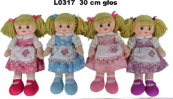 Lalka pluszowa z głosem 30cm L0317 1szt.mix