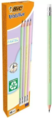 Ołówek Evolution z gumką pastel  BIC