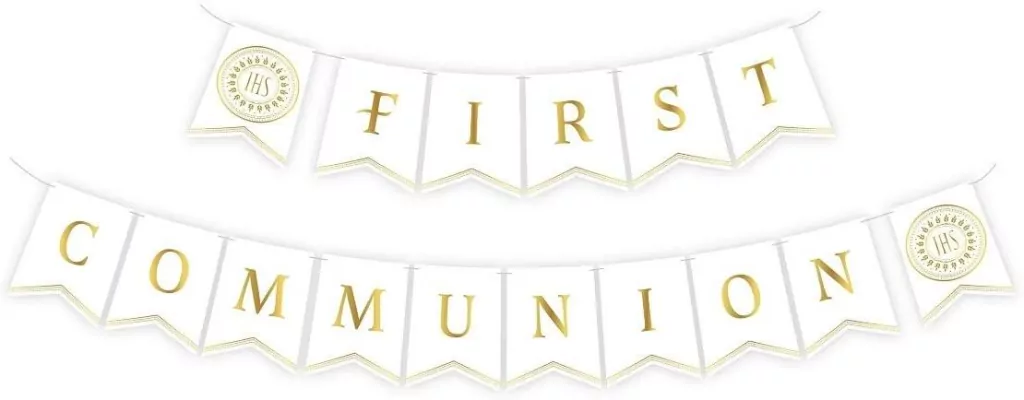 Girlanda papierowa First Communion Komunia - tantis.pl