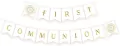 Girlanda papierowa First Communion Komunia - tantis.pl