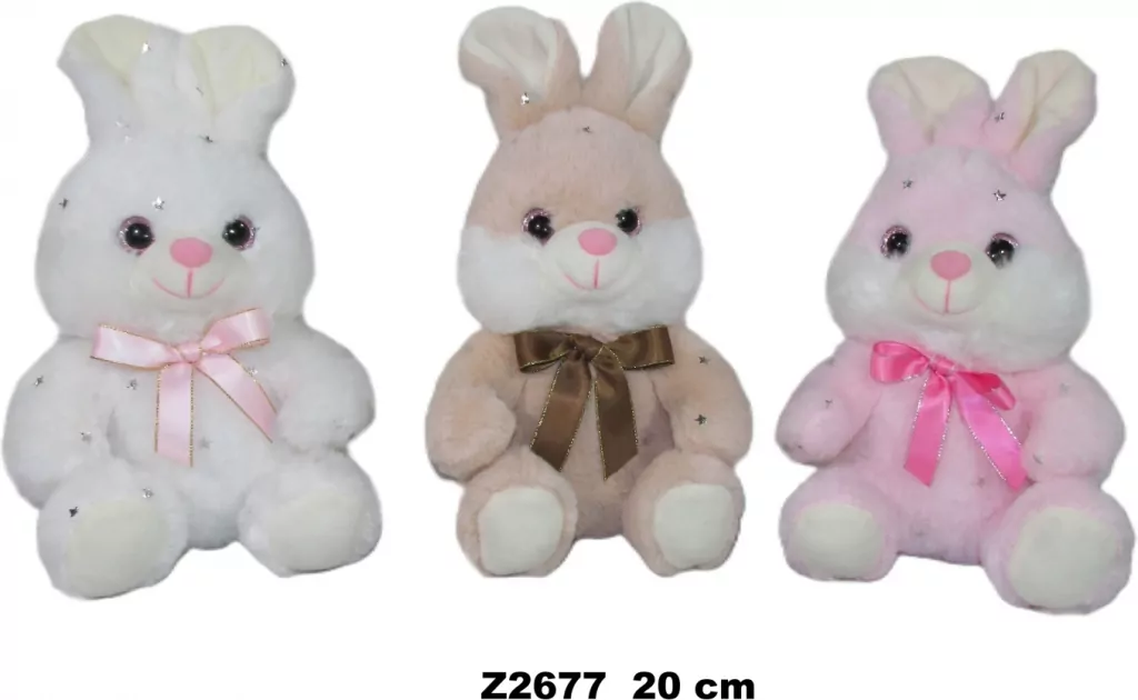 PLUSZAK ZAJAC 20CM W GWIAZDKI 3KOL SA - tantis.pl