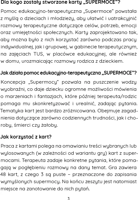 Supermoce. Karty do pracy nad celami, potrzebami, emocjami i umiejętnościami społecznymi - tantis.pl