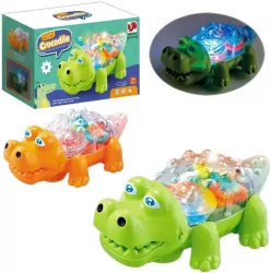 Krokodyl z napędem, dźwiękiem i światłem