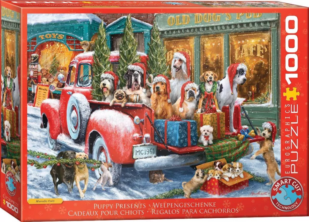 Puzzle 1000 Dogs on Truck by Ali Corti 6000-5993 - tantis.pl