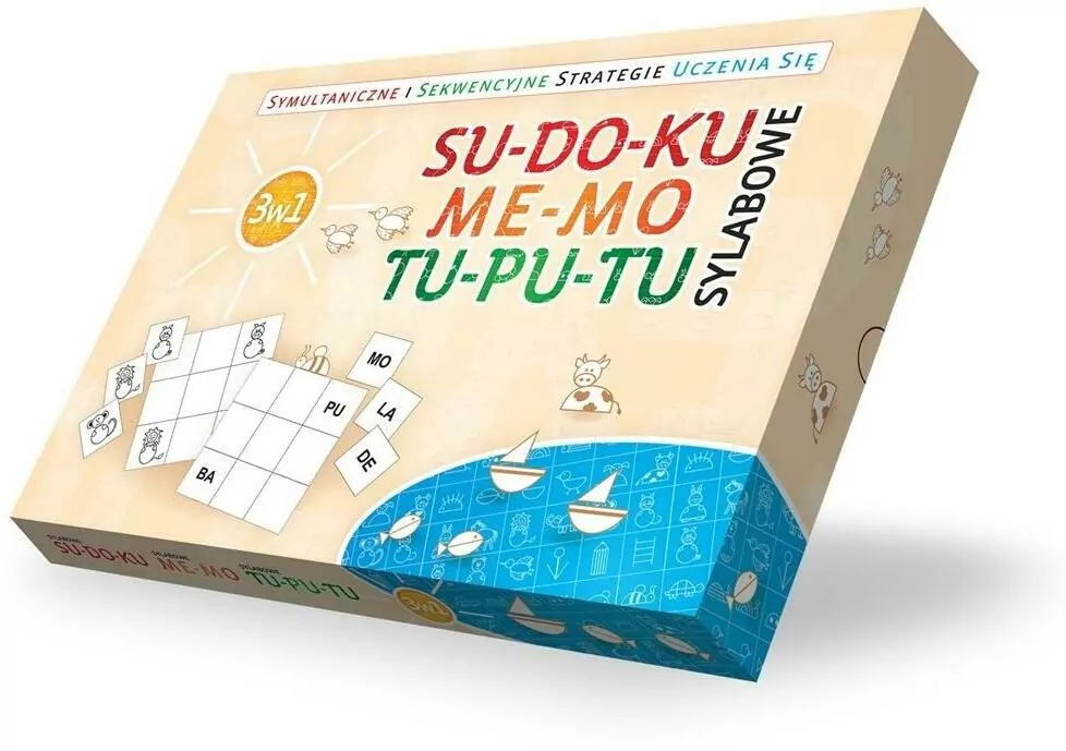 Zestaw 3w1: Su-do-ku, me-mo, tu-pu-tu sylabowe - tantis.pl