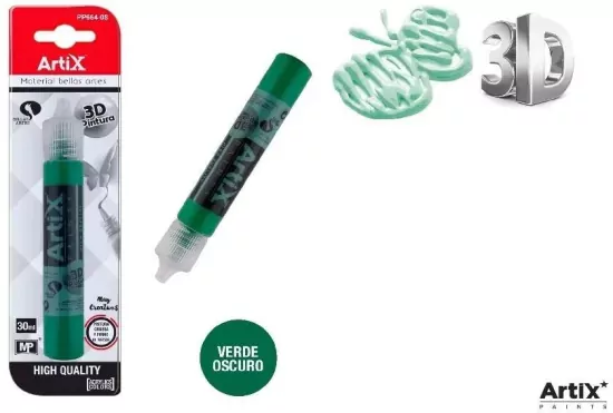 Farba strukturalna 3D ciemny zielony 30ml