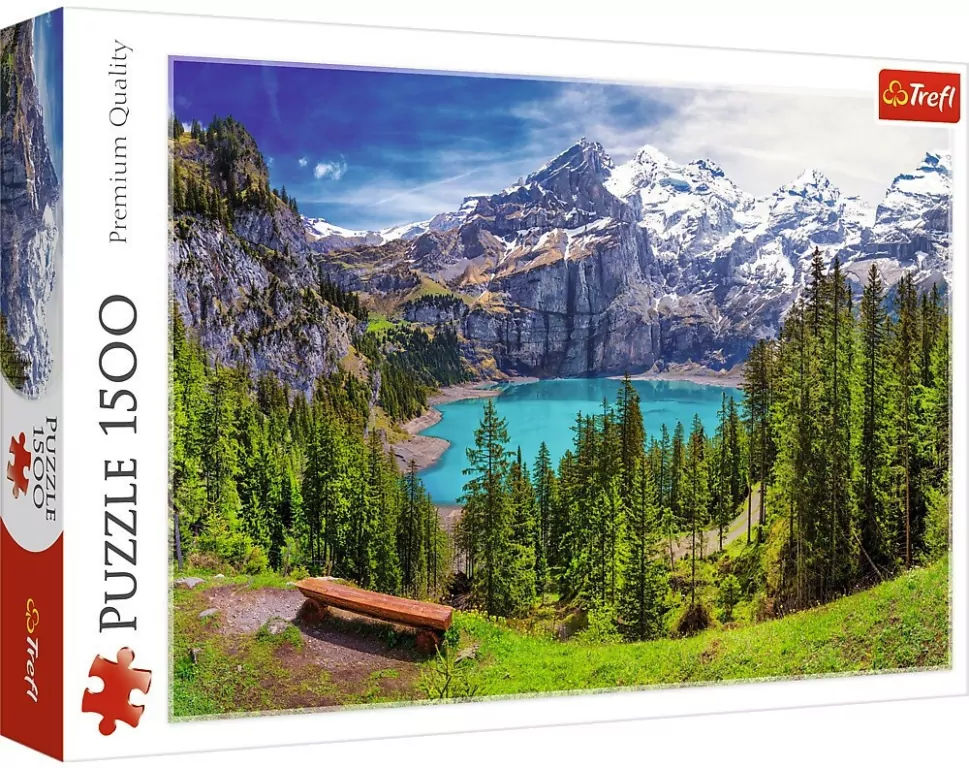 Puzzle 1500. Jezioro Oeschinen. TREFL 26166 - tantis.pl