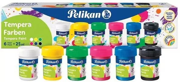 Farby plakatowe 6 kolorów PELIKAN - tantis.pl