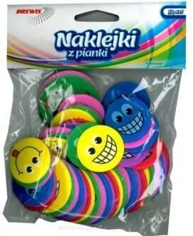 Naklejki z pianki. Buźki, 54 sztuki - tantis.pl