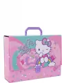 Teczka przestrzenna tekturowa z gumką A4 Hello Kitty pink wzór 1 - tantis.pl