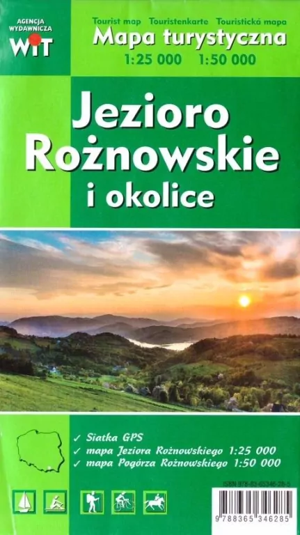 Jezioro Rożnowskie i okolice. Mapa turystyczna 1:25 000 - tantis.pl