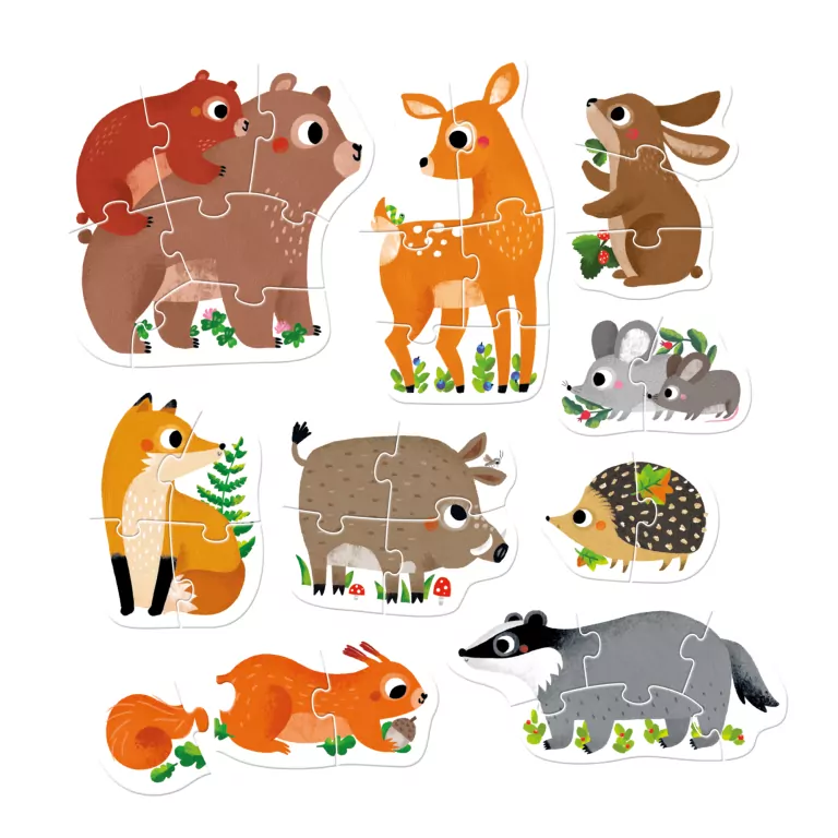 CzuCzu. Zwierzątka w lesie. Puzzle Progresywne. 2+ - tantis.pl