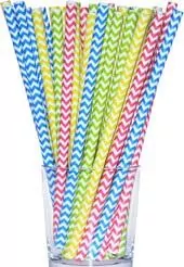 Słomki papierowe shake 8mm żółte, 10 sztuk - tantis.pl