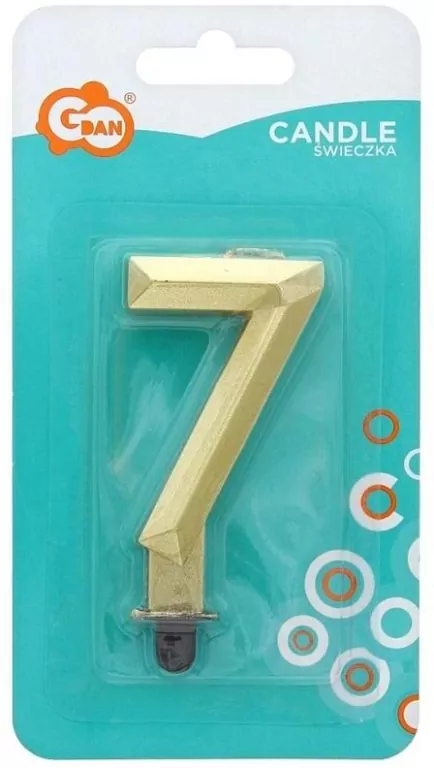 Świeczka Cyfra 7 Diament 7.6cm - tantis.pl