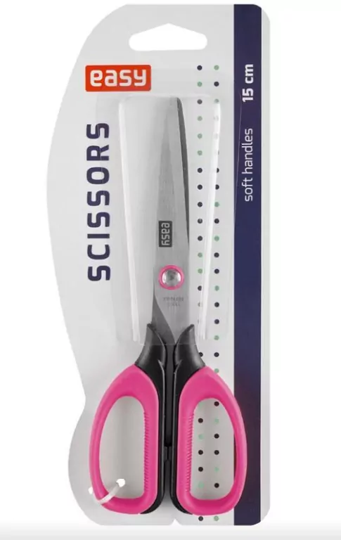 Nożyczki szkolne 15 cm różowe - tantis.pl