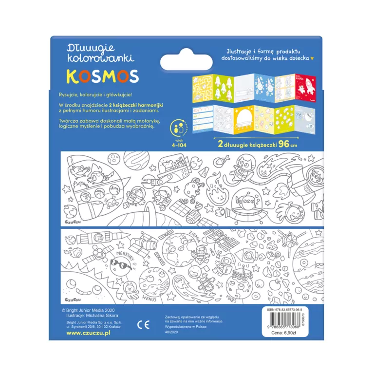 CzuCzu. Kosmos. Dłuuugie kolorowanki - tantis.pl