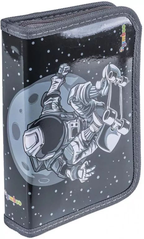 Piórnik z wyposaż. 1-komorowy Astronauta czarny - tantis.pl