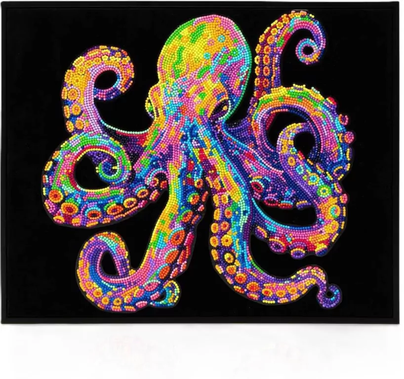 Diamond Dotz - Adults Flocked Neon Octopus - tantis.pl