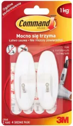 Haki Command z metalowym uchwytem średnie białe