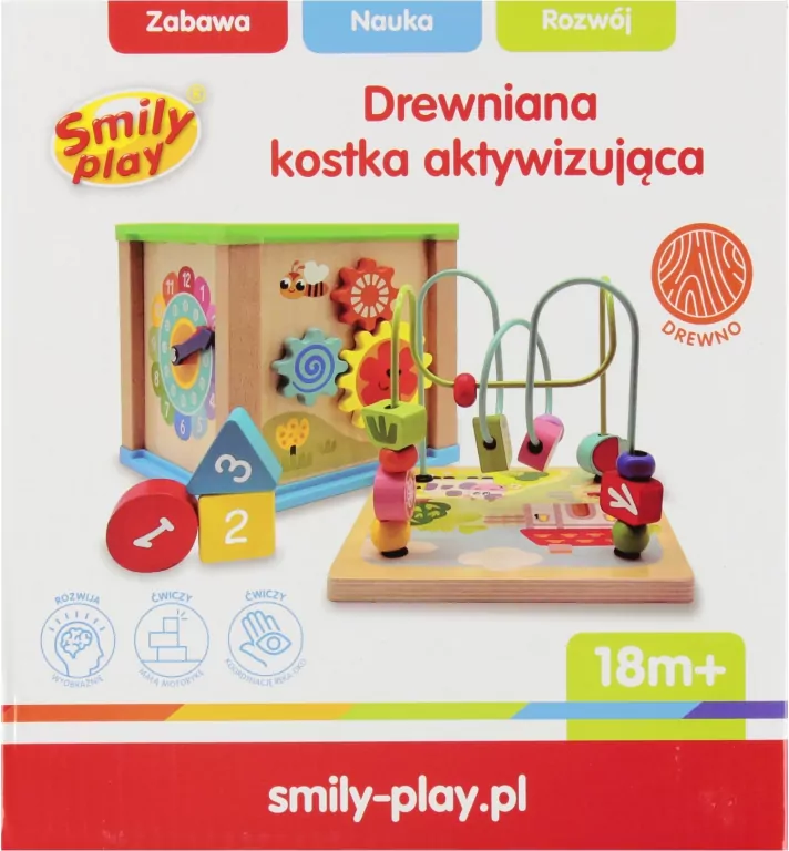 Drewniana kostka aktywizująca 5w1 - tantis.pl