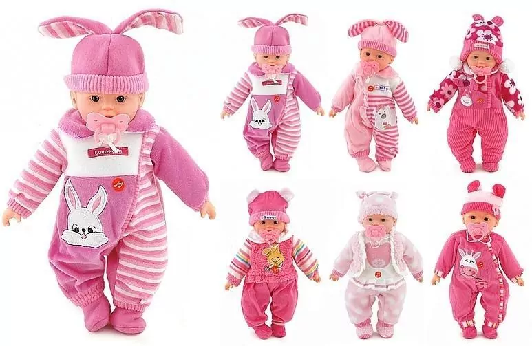Lalka bobas 35cm z dźwiękiem. Mix - tantis.pl