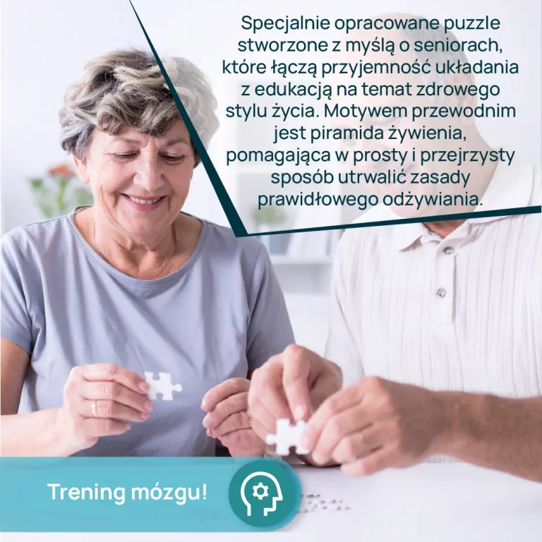 Gra dla Seniora. Puzzle Piramida Żywienia - tantis.pl